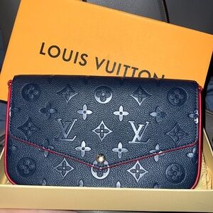 Louis Vuitton Pochette Félicie Monogram Empreinte Leather with dust bag and box